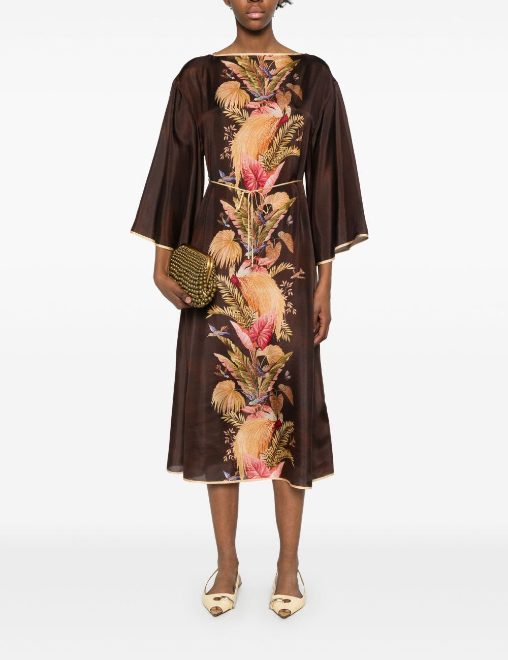 Abito con stampa floreale Ascension in marrone Zimmermann - donna 