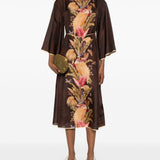 Abito con stampa floreale Ascension in marrone Zimmermann - donna 
