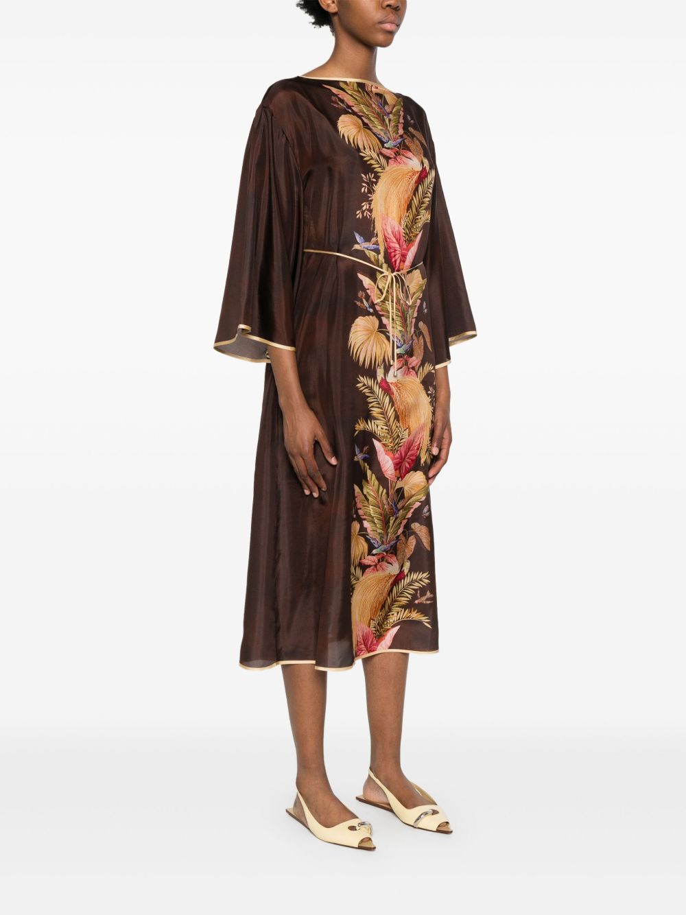 Abito con stampa floreale Ascension in marrone Zimmermann - donna 