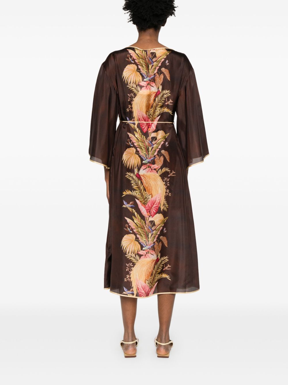 Abito con stampa floreale Ascension in marrone Zimmermann - donna 