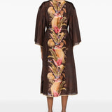 Abito con stampa floreale Ascension in marrone Zimmermann - donna 