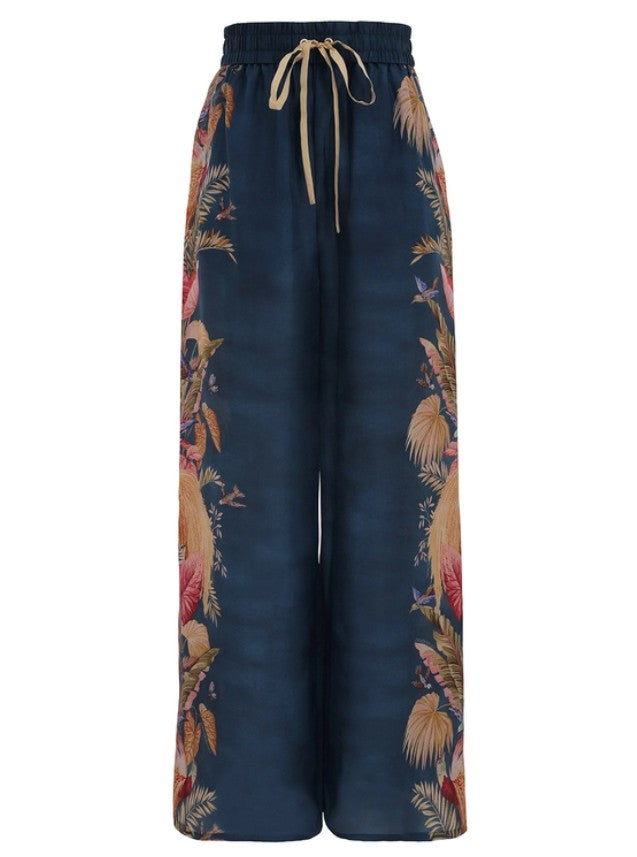Pantaloni con stampa ascension  in blu Zimmermann - donna 