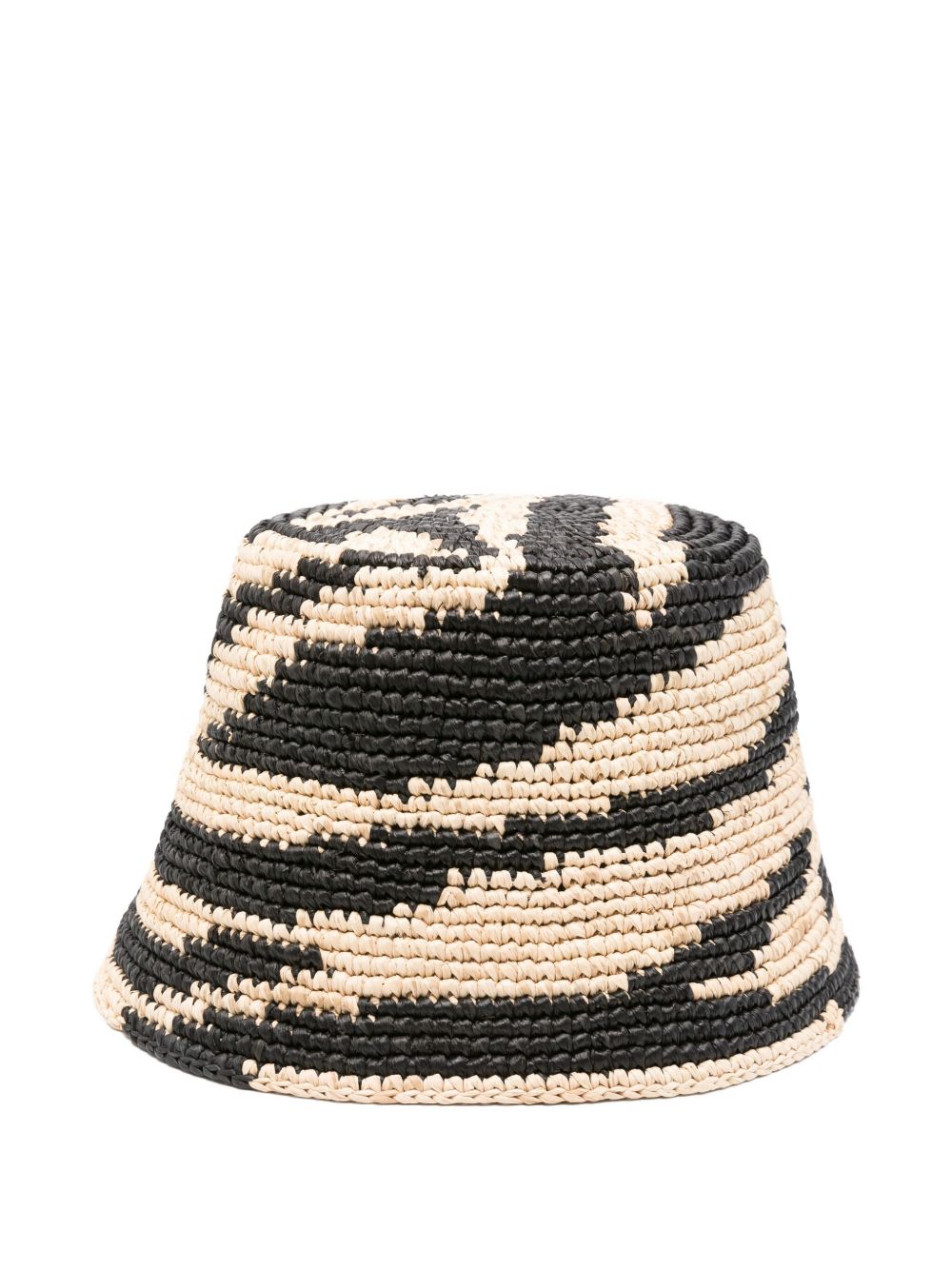 Cappello con motivo zebrato in nero e beige Zimmermann - donna 