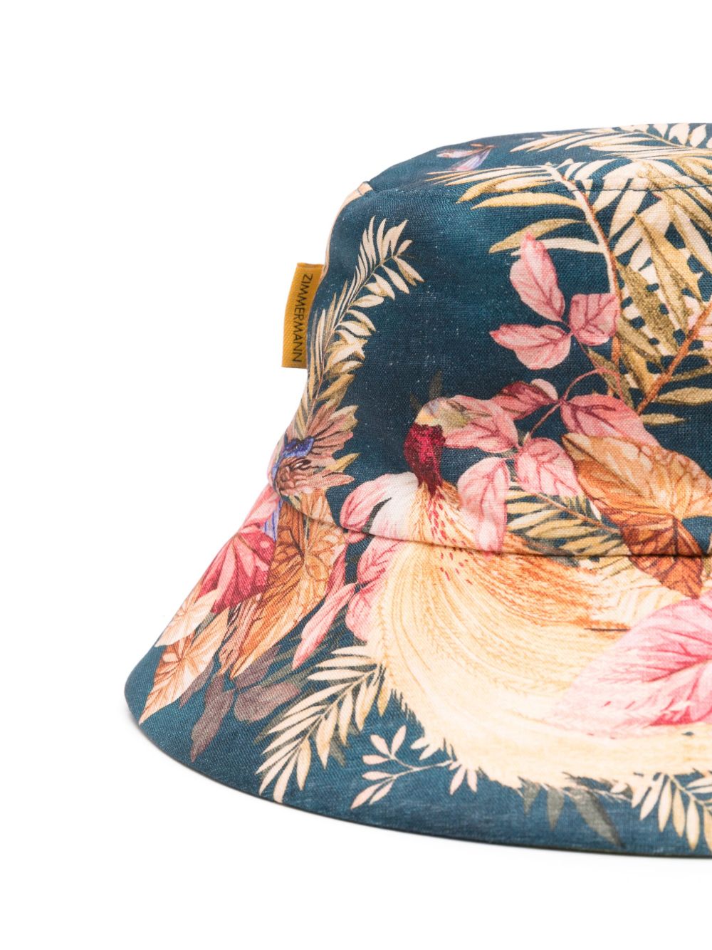 Cappello a secchiello in tela stampata in blu Zimmermann - donna 