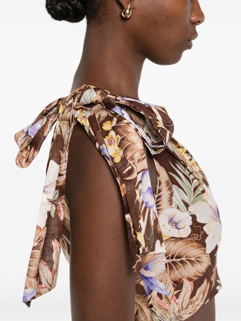 Top Coco monospalla in marrone Zimmermann - donna 