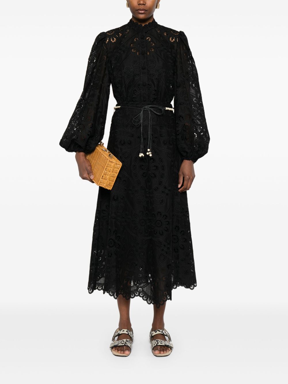 Blusa Rhiannon in pizzo in nero Zimmermann - donna 