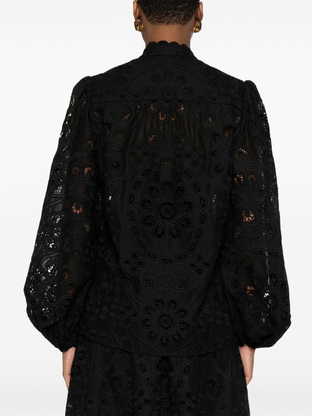 Blusa Rhiannon in pizzo in nero Zimmermann - donna 