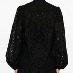 Blusa Rhiannon in pizzo in nero Zimmermann - donna 