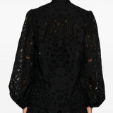 Blusa Rhiannon in pizzo in nero Zimmermann - donna 