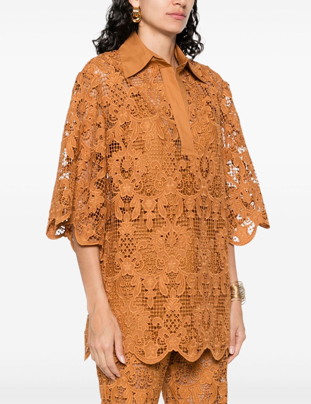 Tunica in pizzo  in arancione Zimmermann - donna 