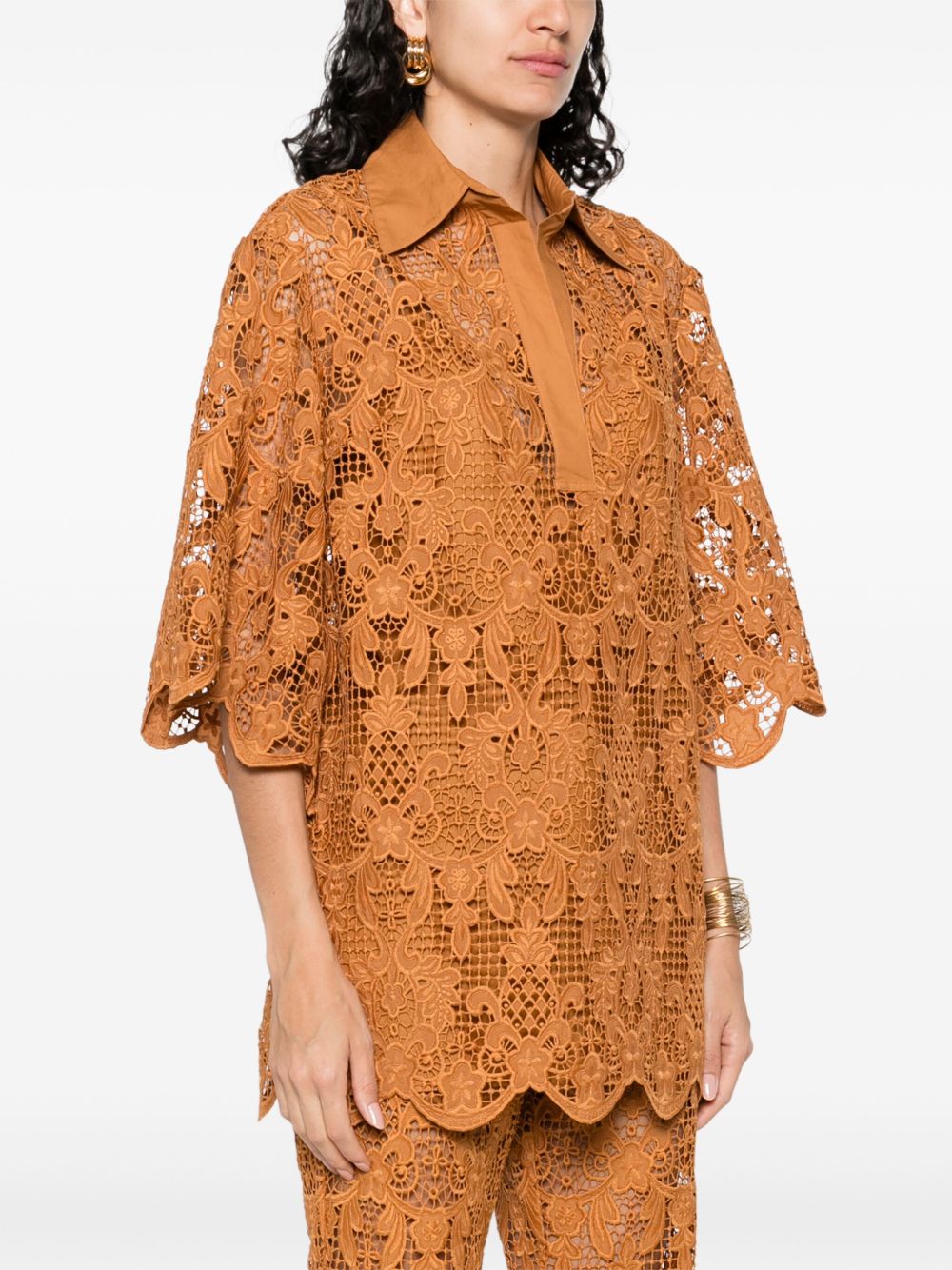 Tunica in pizzo  in arancione Zimmermann - donna 