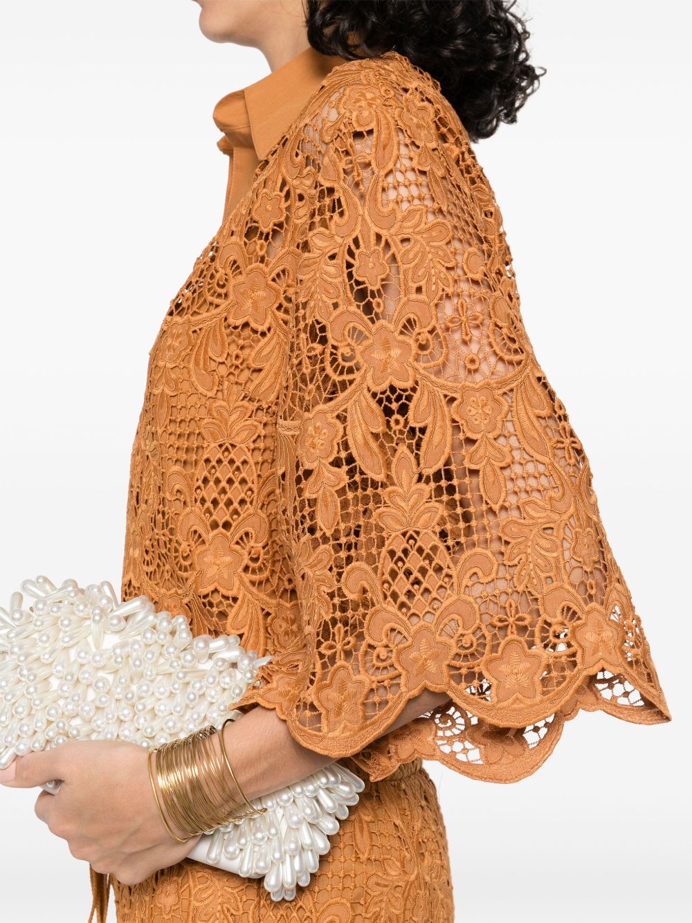 Tunica in pizzo  in arancione Zimmermann - donna 
