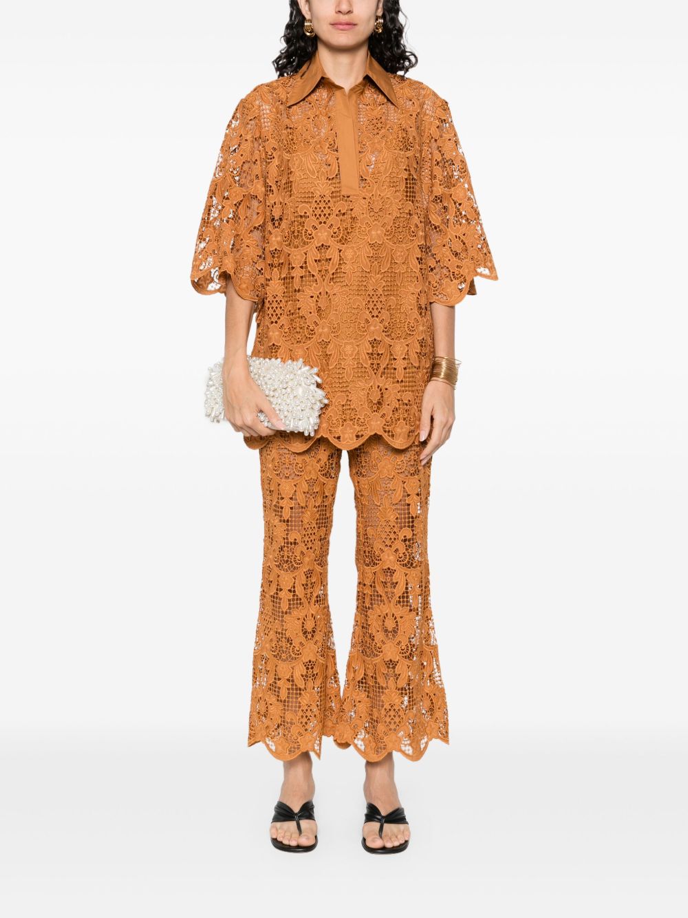 Tunica in pizzo  in arancione Zimmermann - donna 