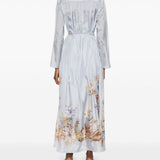 Abito lungo Coco Billow in azzurro Zimmermann - donna 