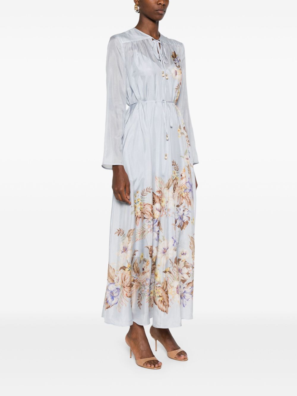 Abito lungo Coco Billow in azzurro Zimmermann - donna 