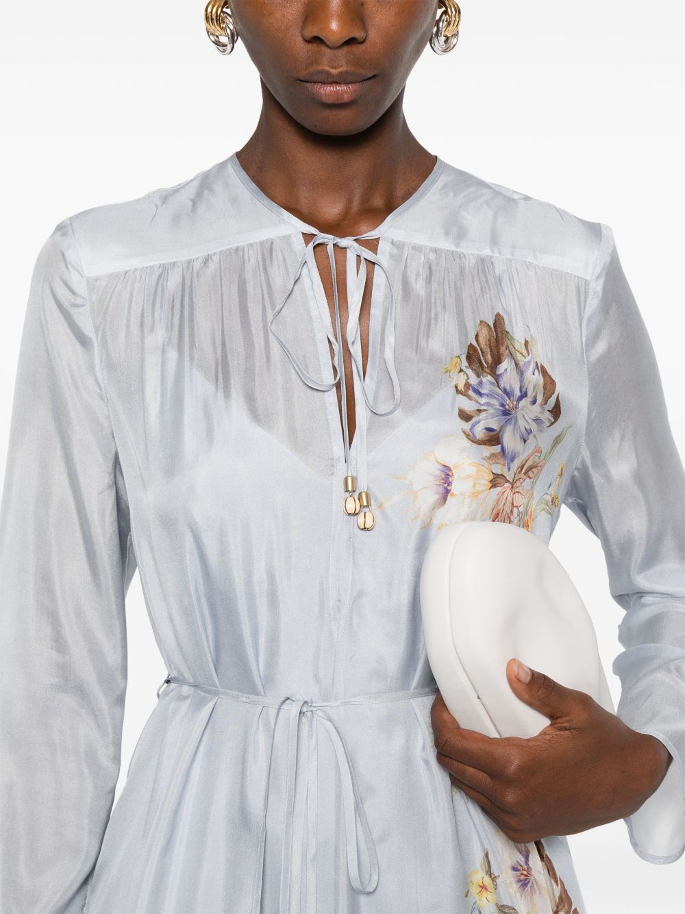 Abito lungo Coco Billow in azzurro Zimmermann - donna 