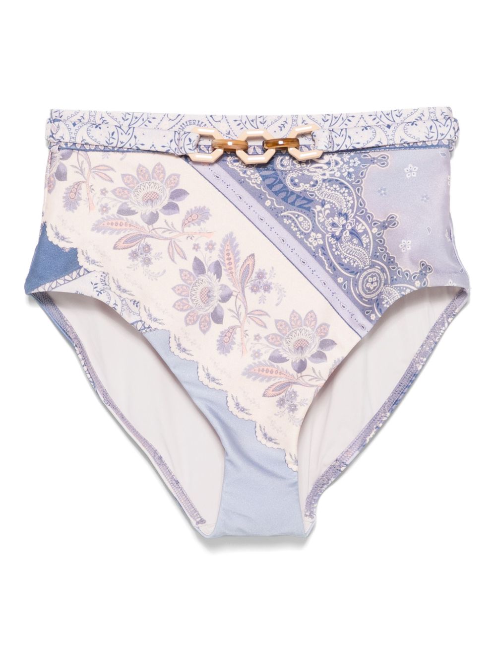 Slip bikini lucky a vita alta  in celeste Zimmermann - donna 