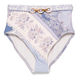 Slip bikini lucky a vita alta  in celeste Zimmermann - donna 