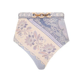 Slip bikini lucky a vita alta  in celeste Zimmermann - donna 