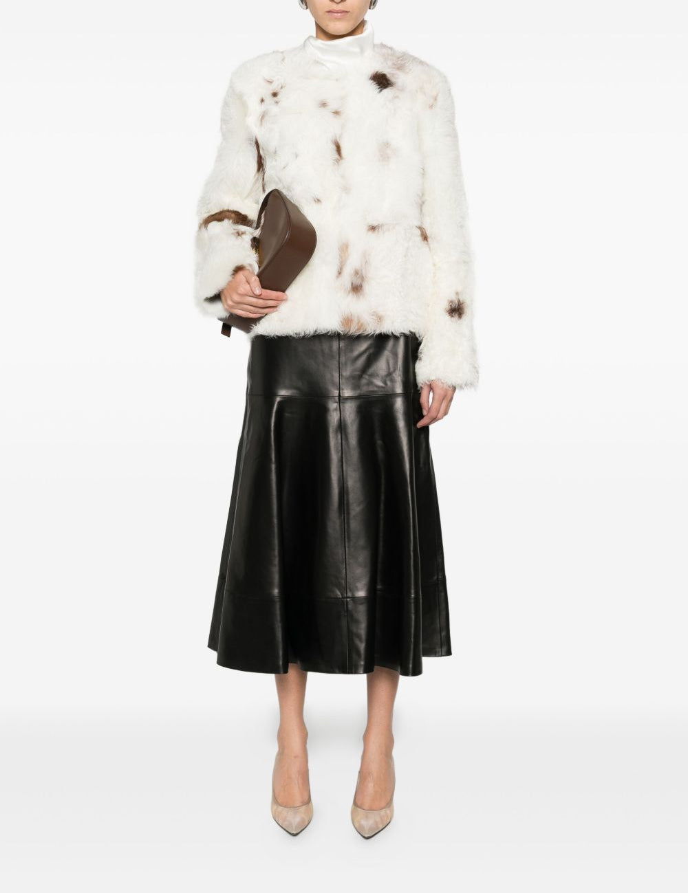 Giacca in shearling hypnotic spot color crema Zimmermann - donna 