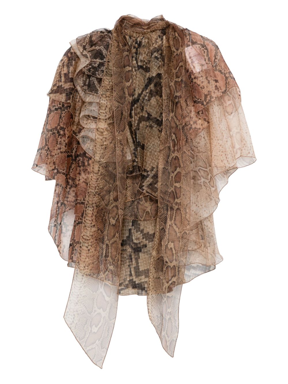 Blusa con stampa in marrone Zimmermann - donna 