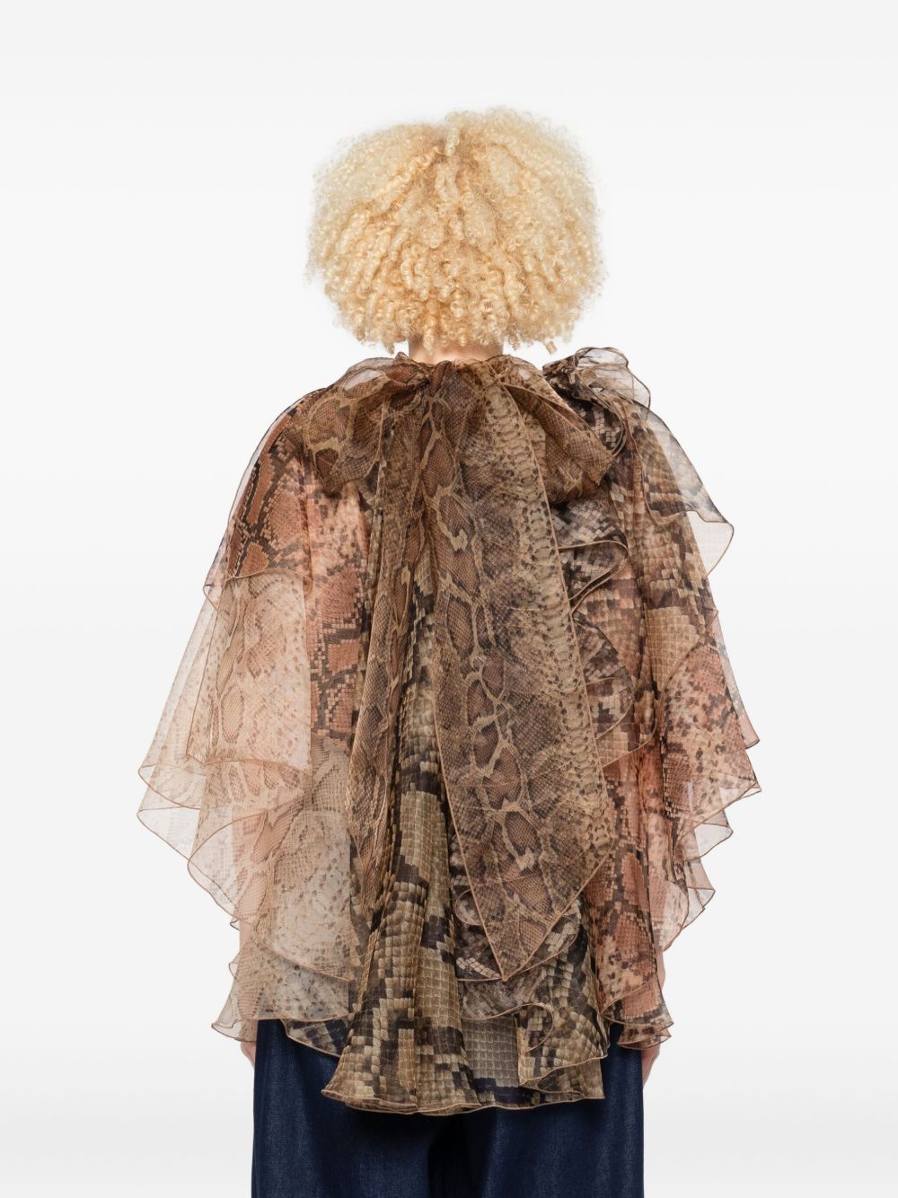 Blusa con stampa in marrone Zimmermann - donna 
