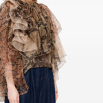 Blusa con stampa in marrone Zimmermann - donna 