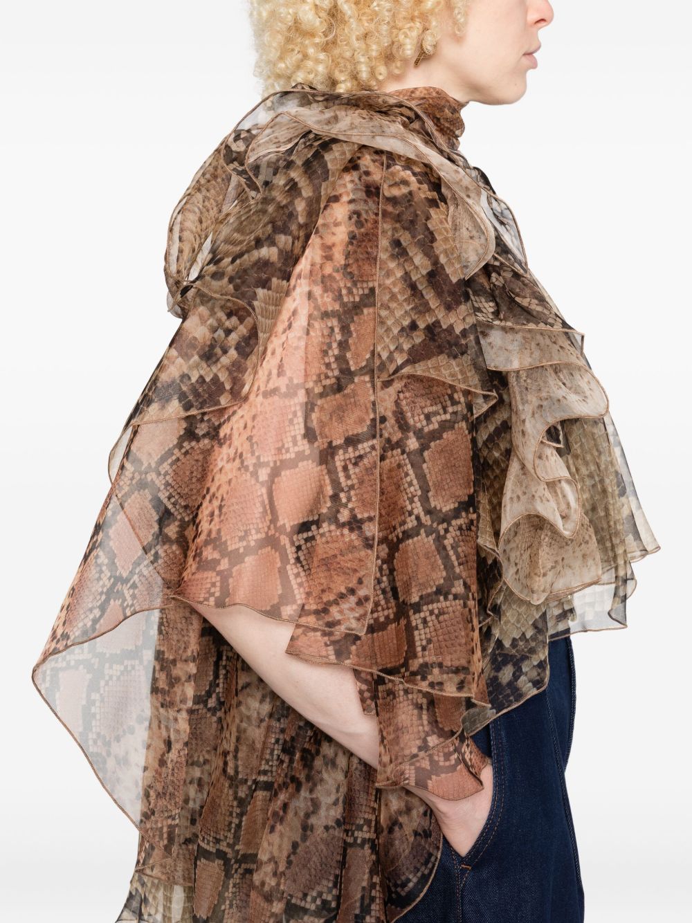 Blusa con stampa in marrone Zimmermann - donna 