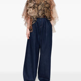 Blusa con stampa in marrone Zimmermann - donna 