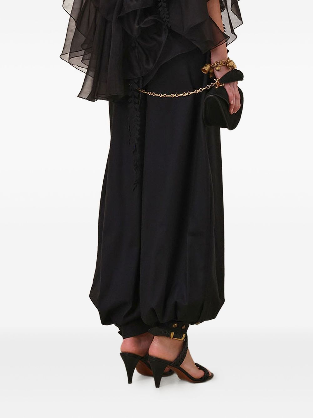 Blusa con volant e decorazioni floreali in nero Zimmermann - donna 