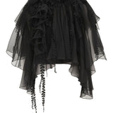 Blusa con volant e decorazioni floreali in nero Zimmermann - donna 
