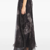 Gonna midi a fiori in nero Zimmermann - donna 