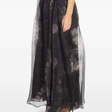 Gonna midi a fiori in nero Zimmermann - donna 