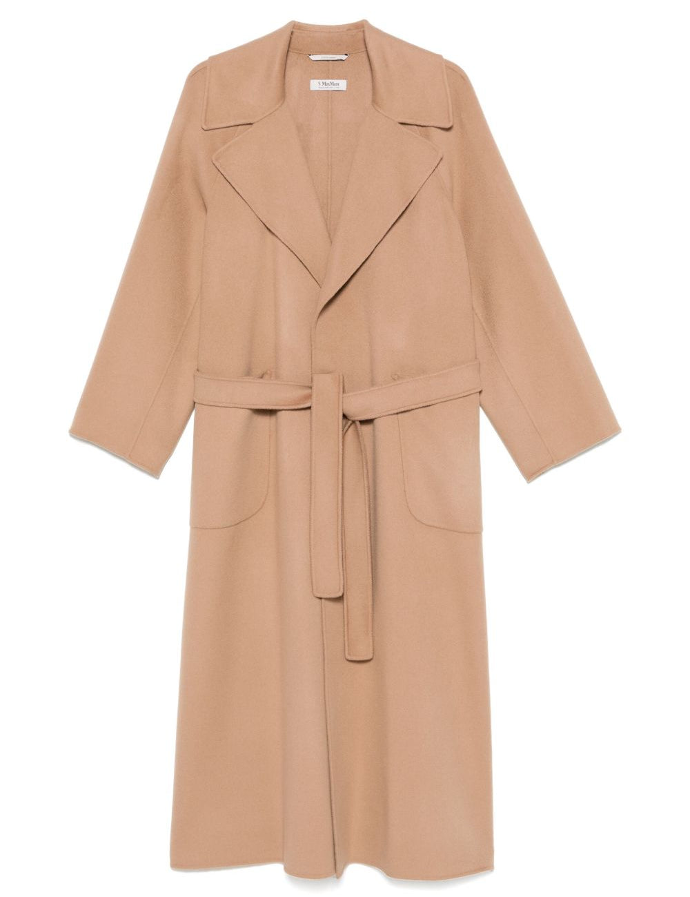 Cappotto ampio in lana vergine in beige 's maxmara - donna 