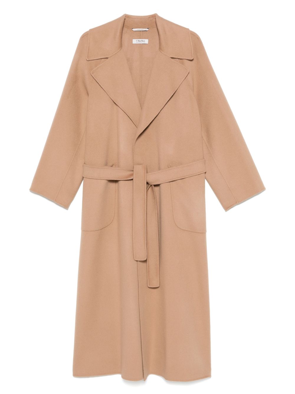 Cappotto ampio in lana vergine in beige 's maxmara - donna 