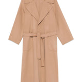 Cappotto ampio in lana vergine in beige 's maxmara - donna 