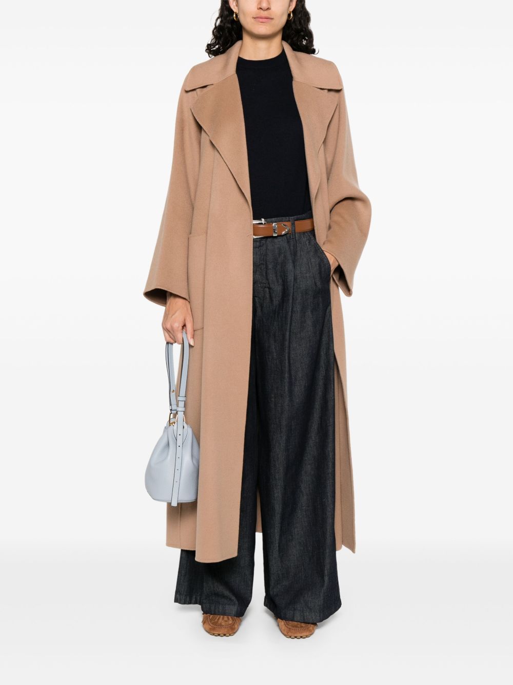 Cappotto ampio in lana vergine in beige 's maxmara - donna 