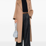 Cappotto ampio in lana vergine in beige 's maxmara - donna 
