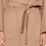 Cappotto ampio in lana vergine in beige 's maxmara - donna 