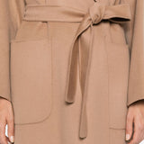 Cappotto ampio in lana vergine in beige 's maxmara - donna 