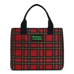 Borsa a quadri in rosso e nero 