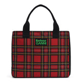 Borsa a quadri in rosso e nero 