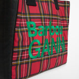 Borsa a quadri in rosso e nero 