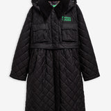 Giacca trapuntata lunga con peplo Barbour x Ganni - donna 