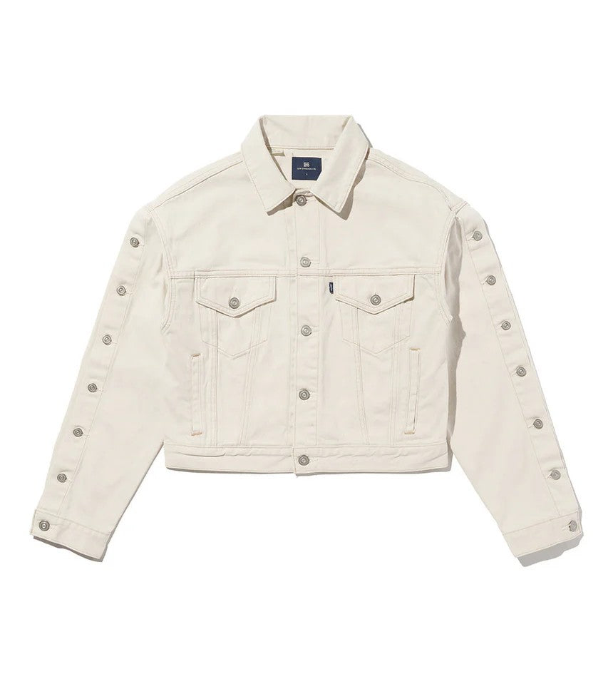 Giacca denim in bianco Levi's blue tab - uomo 