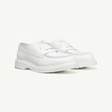 Mocassini in pelle in bianco MM6 x Dr. Martens - donna 