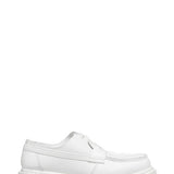 Mocassini in pelle in bianco MM6 x Dr. Martens - donna 