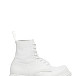 Stivaletti alti con lacci in bianco MM6 x Dr. Martens - donna 