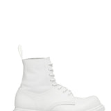 Stivaletti alti con lacci in bianco MM6 x Dr. Martens - donna 