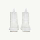 Stivaletti alti con lacci in bianco MM6 x Dr. Martens - donna 